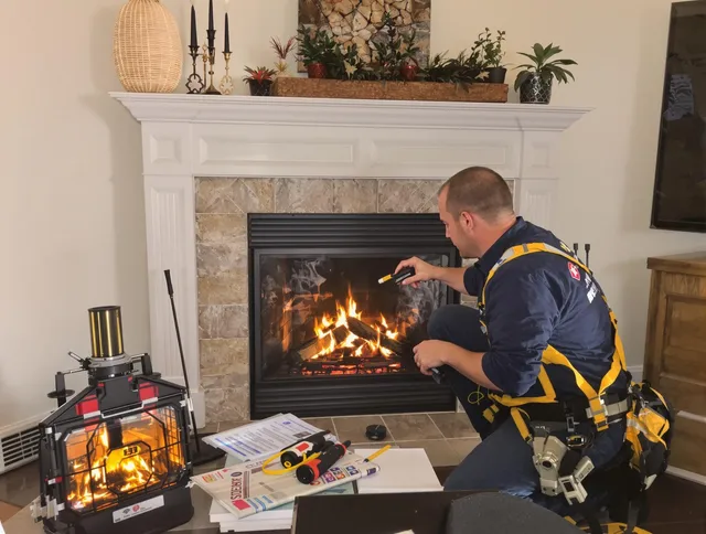 Safety-focused fireplace inspection by Lakewood Chimney Sweep in Lakewood, CA