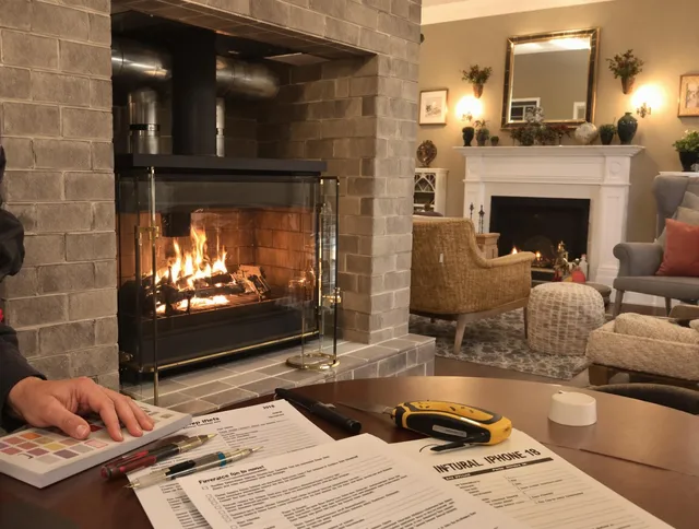 Lakewood Chimney Sweep verifying fireplace safety measures in Lakewood, CA