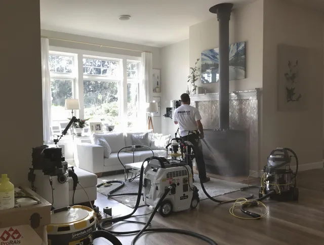 Soot removal service by Lakewood Chimney Sweep for a fireplace in Lakewood, CA